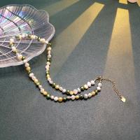 Серебряное ожерелье, 925 пробы, с Пресноводные жемчуги, с 5cm наполнитель цепи, ювелирные изделия моды & Женский, Много цветов для выбора, не содержит никель, свинец, длина:Приблизительно 40 см, продается PC