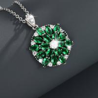 Zinc Alloy Rhinestone Pendants silver color plated fashion jewelry & without cord & for woman & with rhinestone green nickel lead & cadmium free Sold By PC