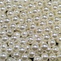 ABS-Kunststoff-Perlen, rund, DIY, weiß, 10mm, verkauft von PC