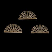 Pingentes Jóias de bronze, cobre, leque, DIY, cor original, níquel, chumbo e cádmio livre, 24x12x0.80mm, Aprox 100PCs/Bag, vendido por Bag