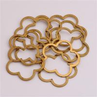 Brass Closed Jump Ring, Flower, DIY, original color, nickel, lead & cadmium free, 31x1mm, Approx 100PCs/Bag, Sold By Bag