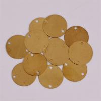 Brass Jewelry Connector, Flat Round, DIY & 1/1 loop, original color, nickel, lead & cadmium free, 15x0.30mm, Approx 100PCs/Bag, Sold By Bag