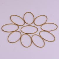 Brass Closed Jump Ring, Oval, DIY & hollow, original color, nickel, lead & cadmium free, 16x26mm, Approx 100PCs/Bag, Sold By Bag