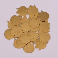Brass Jewelry Pendants, Flower, DIY, original color, nickel, lead & cadmium free, 17x16x0.80mm, Approx 100PCs/Bag, Sold By Bag