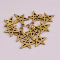 Hollow Brass Pendants, Star, DIY, original color, nickel, lead & cadmium free, 13x1.20mm, Approx 100PCs/Bag, Sold By Bag