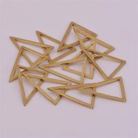 Hollow Brass Pendants, Triangle, DIY, original color, nickel, lead & cadmium free, 22.50x16x1.20mm, Approx 100PCs/Bag, Sold By Bag
