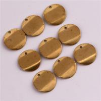 Brass Jewelry Pendants, Flat Round, DIY, original color, nickel, lead & cadmium free, 14x0.50mm, Approx 100PCs/Bag, Sold By Bag