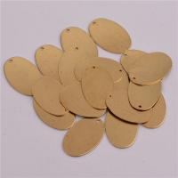 Brass Jewelry Pendants Flat Oval DIY original color nickel lead & cadmium free Approx Sold By Bag