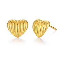 925 Sterling Silver Stud Earrings Heart fashion jewelry & for woman nickel lead & cadmium free Sold By Pair