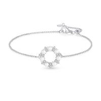 925 Sterling Silver Bangle Bracelet, with Shell Pearl, with 1.18inch extender chain, fashion jewelry & micro pave cubic zirconia & for woman, nickel, lead & cadmium free, Length:Approx 5.9 Inch, Sold By PC