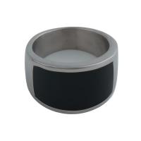 خاتم إصبع الفولاذ المقاوم للصدأ, 304 الفولاذ المقاوم للصدأ, للجنسين & حجم مختلفة للاختيار & ملصقا الايبوكسي, ring thickness 14mm, تباع بواسطة PC