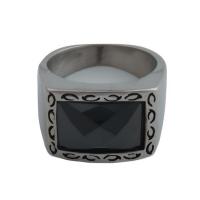 Kubni cirkonij nehrđajućeg Čelik Ring Finger, 304 nehrđajućeg čelika, bez spolne razlike & različite veličine za izbor & micro utrti kubni cirkonij, ring thickness 15mm, Prodano By PC