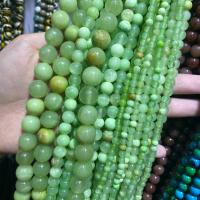 Natural Chalcedony Bead, Green Calcedony, Round, DIY & different size for choice, green, Sold Per Approx 38 cm Strand