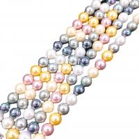 South Sea Shell perle, Shell Pearl, Krug, možete DIY & različite veličine za izbor, miješana boja, Prodano Per Približno 38 cm Strand
