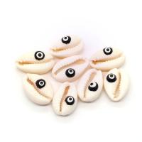 Perles de bijoux mode Evil Eye, coquille, coquille, DIY & motif de mauvais œil & émail, plus de couleurs à choisir, 9x19mm, Vendu par PC