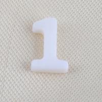 Natural White Shell Beads, Number, DIY & no hole, white, 9.70x7.30x2.20mm, Sold By PC