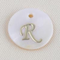 Natural White Shell Pendants, Round, DIY, white, 15.20x2.40mm, Hole:Approx 1.4mm, Sold By PC