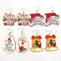 Weihnachten Ohrringe, Holz, handgemacht, Weihnachts-Design & Modeschmuck & verschiedene Muster für Wahl & für Frau, verkauft von Paar