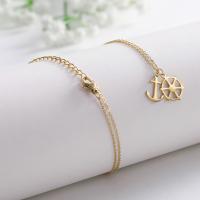 Stainless Steel Jewelry Necklace, 304 Stainless Steel, with 5cm extender chain, Anchor and Ship Wheel, plated, fashion jewelry & Unisex, more colors for choice, nickel, lead & cadmium free, Length:Approx 45 cm, Sold By PC