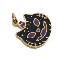 Fashion Halloween Pendant, 304 Stainless Steel, plated, DIY & enamel, black, 14x14x1mm, Hole:Approx 3mm, Sold By PC