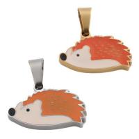 Stainless Steel Animal Pendants 304 Stainless Steel plated DIY & enamel Approx 3*5.5mm Sold By PC