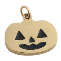 Fashion Halloween Pendant, 304 Stainless Steel, plated, DIY & enamel, golden, 12x13.50x1.50mm, Hole:Approx 3mm, Sold By PC