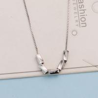 925 Sterling Silver Necklaces, with 5cm extender chain, fashion jewelry & for woman, nickel, lead & cadmium free, Length:Approx 40 cm, Sold By Set