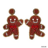 Glass Seed Beads Drop Earring, Cartoon, Bohemian style & for woman, 45x65mm, Sold By Pair