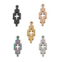 Stainless Steel Pendants, 304 Stainless Steel, Vacuum Ion Plating, Unisex & hollow, more colors for choice, 28x9mm, Hole:Approx 2mm, Sold By PC