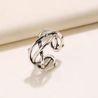 Zinc Alloy Finger Ring Brass silver color plated fashion jewelry & Unisex & hollow nickel lead & cadmium free Inner diameter 2cm Sold By PC
