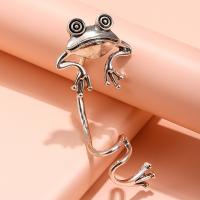 Fashion Earring Cuff and Wraps Zinc Alloy Frog silver color plated fashion jewelry & for woman nickel lead & cadmium free Sold By PC