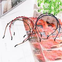 Hair Bands, Iron, with Polyester, for woman & with rhinestone, more colors for choice, nickel, lead & cadmium free, 150x130mm, Sold By PC
