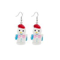 Christmas Earrings Resin Christmas Design & fashion jewelry & for woman Sold By Pair