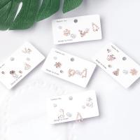 Christmas Earrings Zinc Alloy with Plastic Pearl rose gold color plated Christmas Design & fashion jewelry & for woman nickel lead & cadmium free Sold By Set