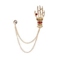 Zinc Alloy Brooches Hand plated Unisex & with rhinestone nickel lead & cadmium free Sold By PC
