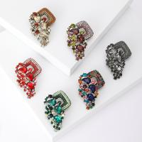Zinc Alloy Brooches with Crystal plated vintage & fashion jewelry & for woman & with rhinestone nickel lead & cadmium free Sold By PC