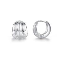 925 Sterling Silver Hoop Earrings, fashion jewelry & for woman, nickel, lead & cadmium free, 13x12x14mm, Sold By Pair