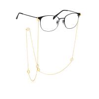 Glasses Holder, 925 Sterling Silver, with White Shell, 18K gold plated, for woman, nickel, lead & cadmium free, Length:Approx 29.52 Inch, Sold By PC