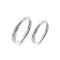 Anéis Couple dedo, 925 de prata esterlina, joias de moda & unissex, níquel, chumbo e cádmio livre, tamanho:7, vendido por PC