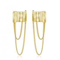 Brass Earring Clip plated fashion jewelry & for woman nickel lead & cadmium free Sold By Pair