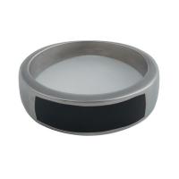 خاتم إصبع الفولاذ المقاوم للصدأ, 304 الفولاذ المقاوم للصدأ, للجنسين & حجم مختلفة للاختيار & ملصقا الايبوكسي, ring thickness 8.5mm, تباع بواسطة PC
