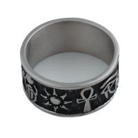 خاتم إصبع الفولاذ المقاوم للصدأ, 304 الفولاذ المقاوم للصدأ, مجوهرات الموضة & للجنسين & حجم مختلفة للاختيار, ring thickness 9.5mm, تباع بواسطة PC