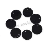 Shell Pendants, Freshwater Shell, Flat Round, DIY, black, 15mm, Sold By PC