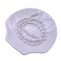 Perles nacres baroques de culture d'eau douce , perle d'eau douce cultivée, DIY, blanc, Length about 5-6mm, Vendu par Environ 38 cm brin
