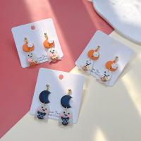 Polymer Clay Earring, handmade, Halloween Design & fashion jewelry & different designs for choice & for woman, 40x18mm, Sold By Pair