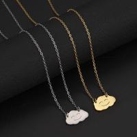Stainless Steel Jewelry Necklace 304 Stainless Steel with 5cm extender chain Cloud plated fashion jewelry & Unisex nickel lead & cadmium free Length Approx 45 cm Sold By PC