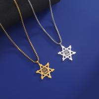 Stainless Steel Jewelry Necklace 304 Stainless Steel Hexagram plated fashion jewelry & Unisex & hollow nickel lead & cadmium free Length Approx 60 cm Sold By PC