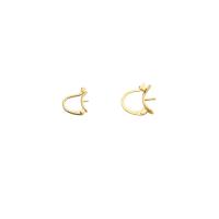 925 Sterling Silver Earring Drop Findings plated DIY golden Sold By Pair