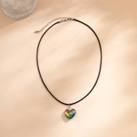 CCB Necklaces, Copper Coated Plastic, with Wax Cord, fashion jewelry & for woman, more colors for choice, Sold By PC