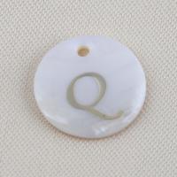 Natural White Shell Pendants, Round, DIY, white, 15.20x2.40mm, Hole:Approx 1.4mm, Sold By PC